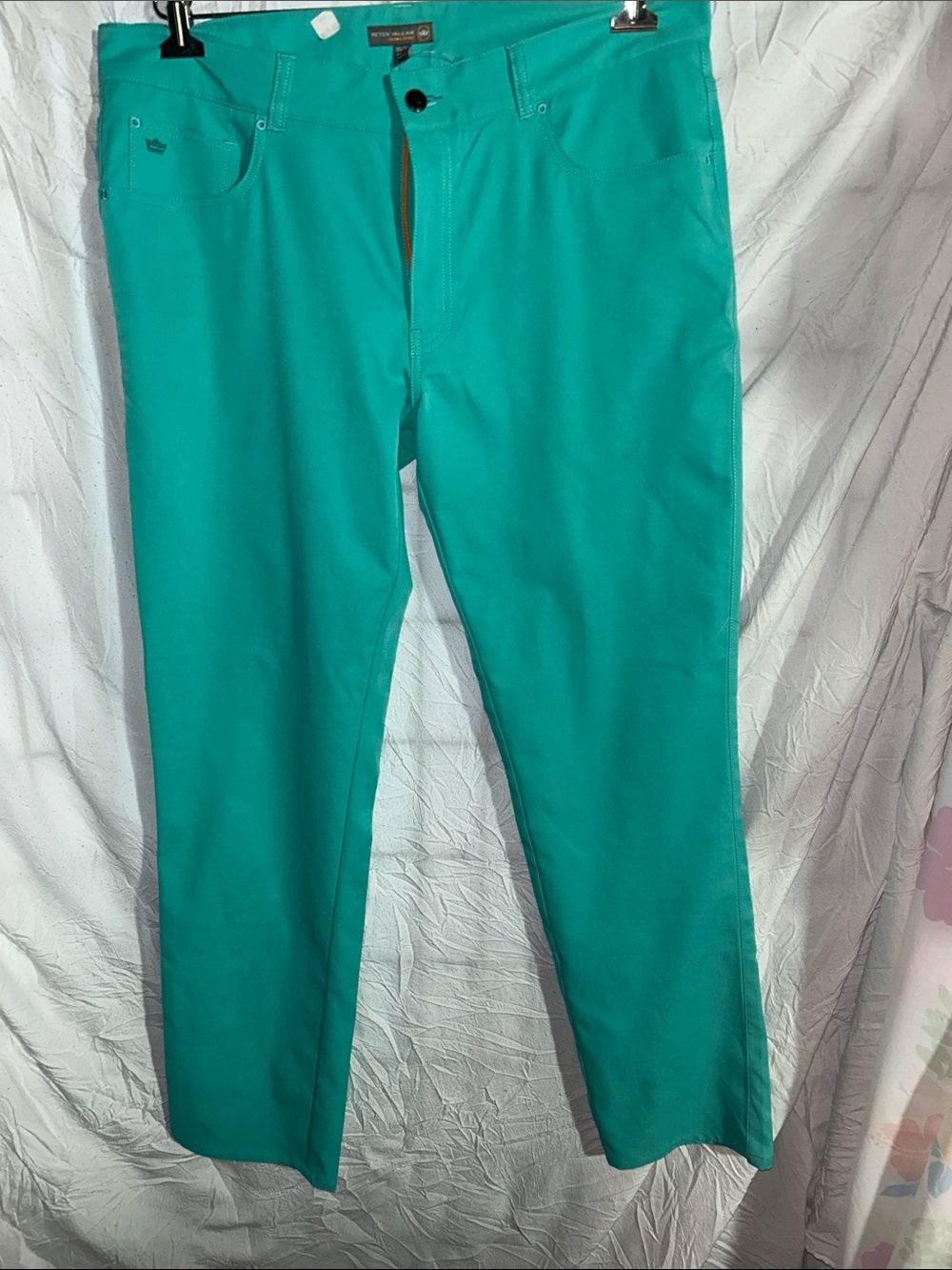 Peter  Millar  mens   Eb 66 Straight Leg pants in Teal Green NWOT